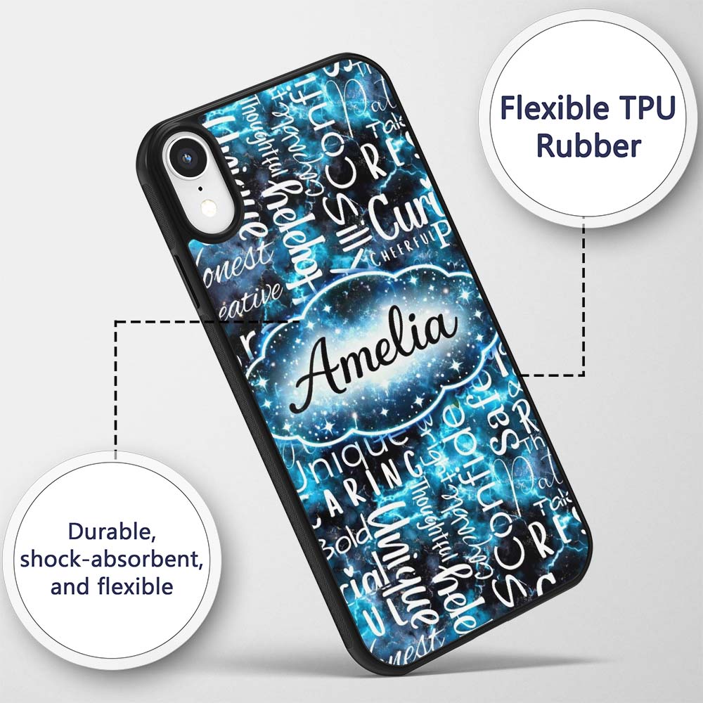 Splatter Paint Typography Multicolour Black Motivational Custom Name Protective Phone Case Mobile Cover Durable Smartphone Shock Resistant