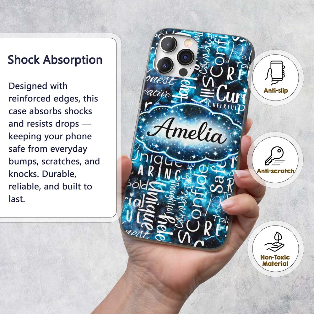 Splatter Paint Typography Multicolour Black Motivational Custom Name Protective Phone Case Mobile Cover Durable Smartphone Shock Resistant