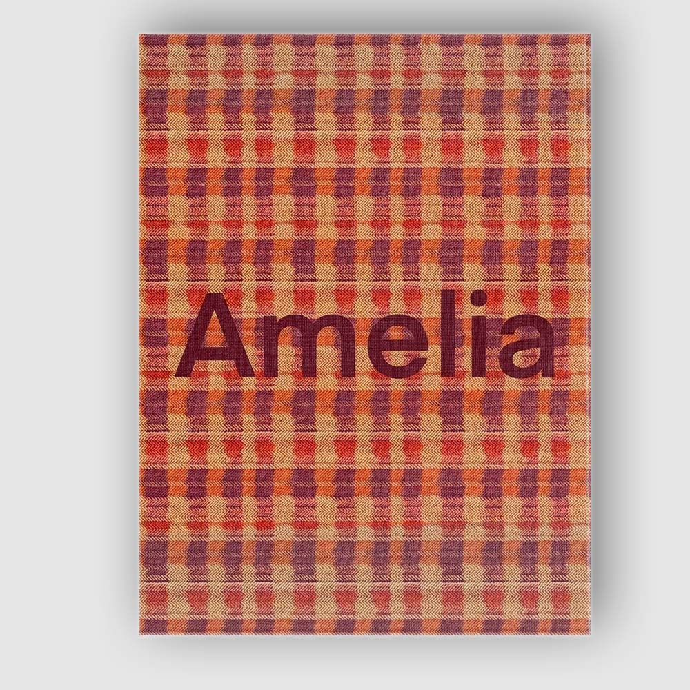 Personalised Name Warm Earth Tone Woven Custom Modern Room Accent Elegant Feature Canvas Wall Art Print Decor Picture Ready to Hang