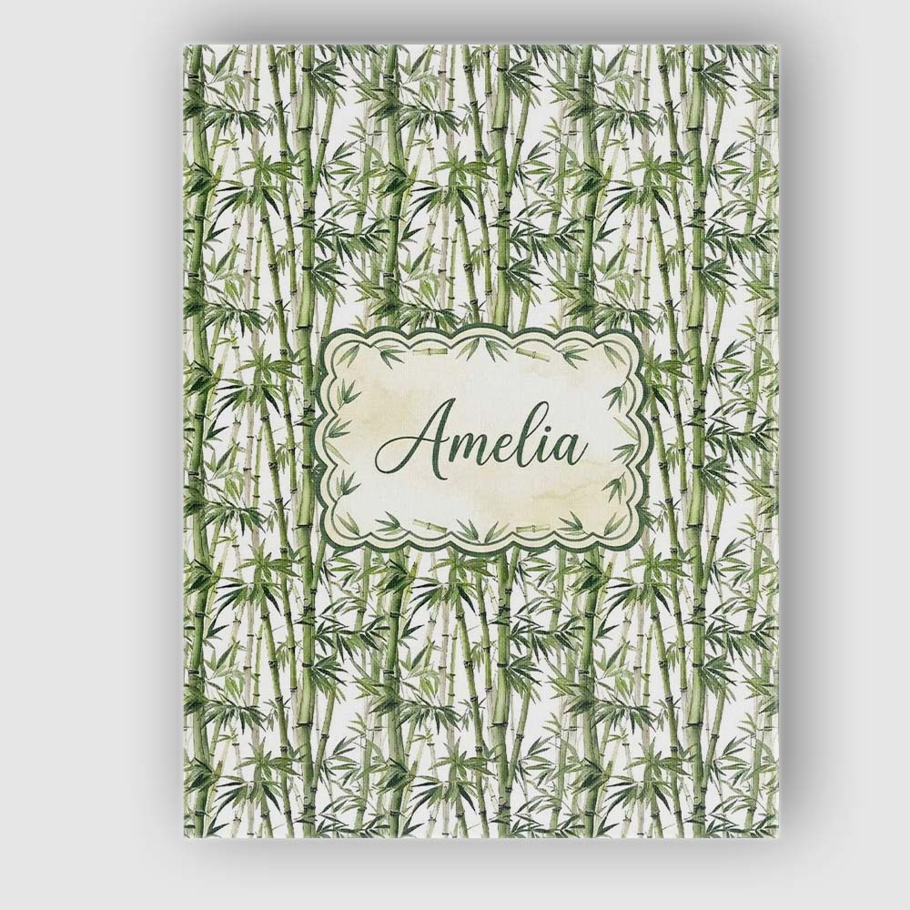 Personalised Name Realistic Green Bamboo Custom Unique Gift Idea Elegant Feature Canvas Wall Art Print Decor Picture Ready to Hang
