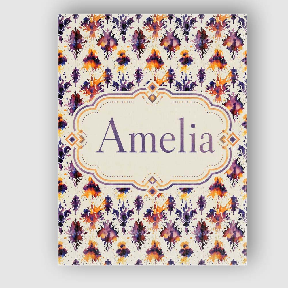 Personalised Name Abstract Watercolor Ink Custom Unique Gift Idea Elegant Feature Canvas Wall Art Print Decor Picture Ready to Hang