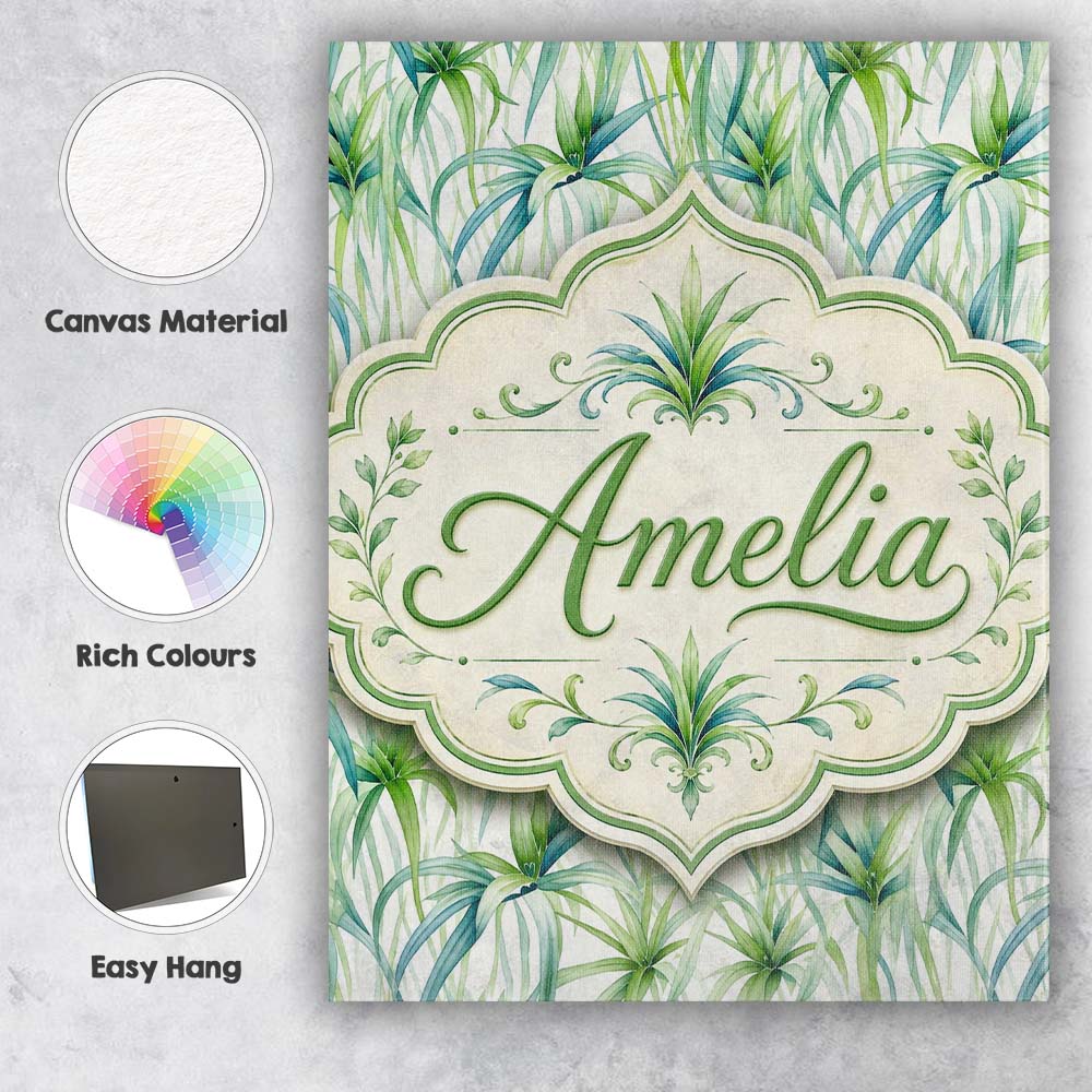 Personalised Name Fresh Tropical Spider Custom Modern Room Accent Elegant Feature Canvas Wall Art Print Decor Picture Ready to Hang