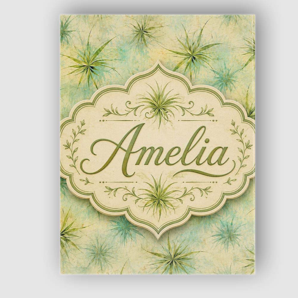 Personalised Name Abstract Botanical Air Custom Unique Gift Idea Elegant Feature Canvas Wall Art Print Decor Picture Ready to Hang