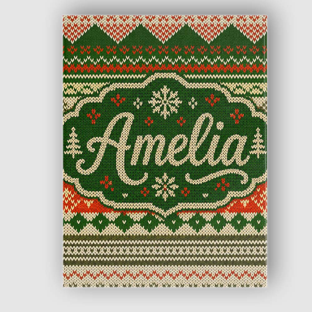Personalised Name Cute Green Beige Nordic Custom Unique Gift Idea Elegant Feature Canvas Wall Art Print Decor Picture Ready to Hang