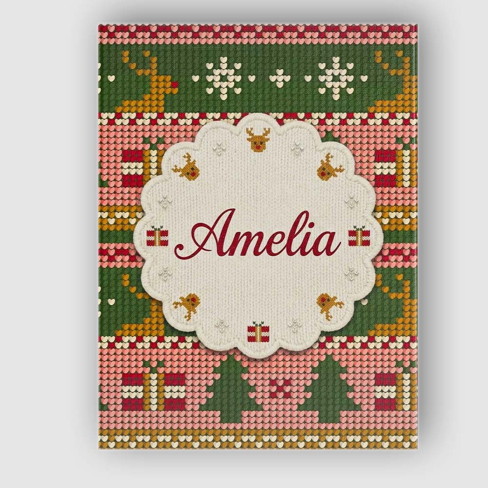 Personalised Name Scandinavian Deer Custom Stylish Home Interior Elegant Feature Canvas Wall Art Print Decor Picture Ready to Hang