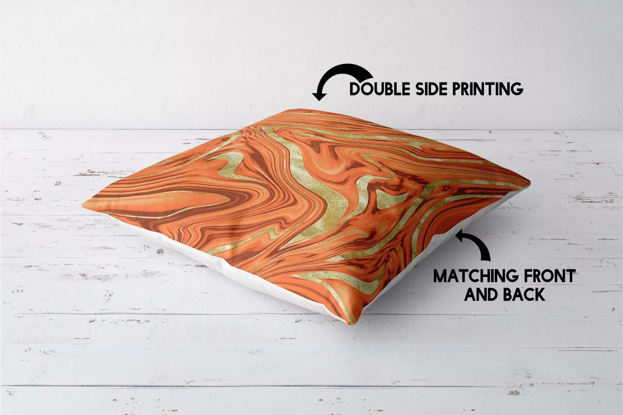 Liquid Marble Abstract Cushion