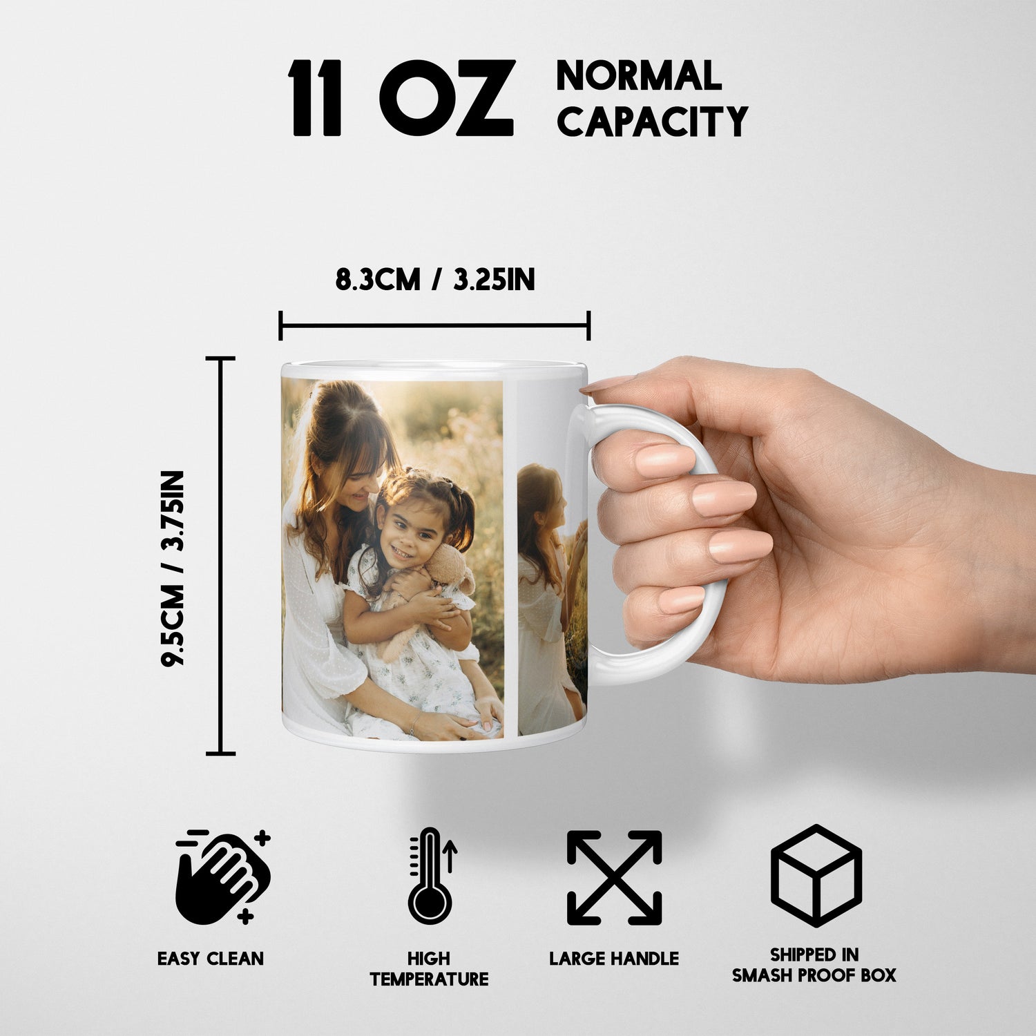 Personalised Upload Your Own Photos Custom Text Coffee Cup Tea Mug Gift Him Her