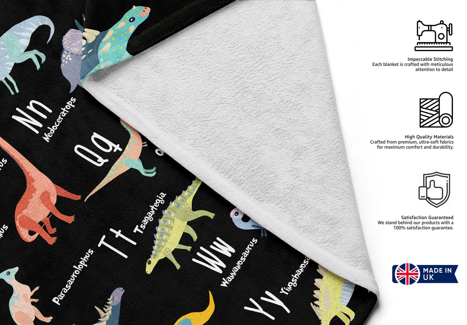 Dinosaur Alphabet Blanket