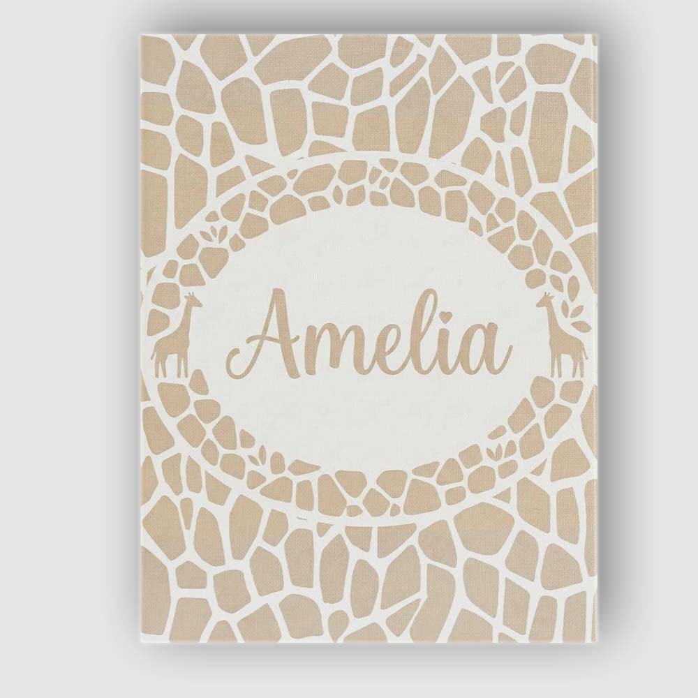 Personalised Name Abstract Giraffe Custom Stylish Home Interior Unique Gift Idea Canvas Wall Art Print Decor Picture Ready to Hang
