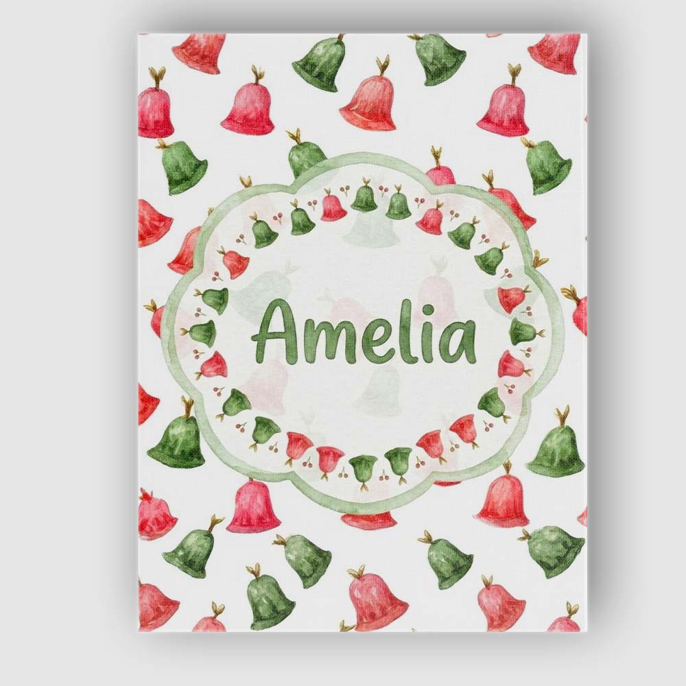 Personalised Name Cute Red and Green Custom Premium Decorative Design Modern Room Accent Canvas Wall Art Print Decor Picture Ready to Hang