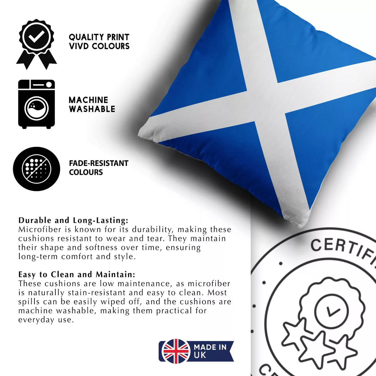 Scotland Scottish Flag Cushion
