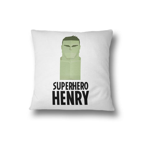 Superhero Personalised Name Kids Boys Soft Filled Cushion Bedroom Decoration