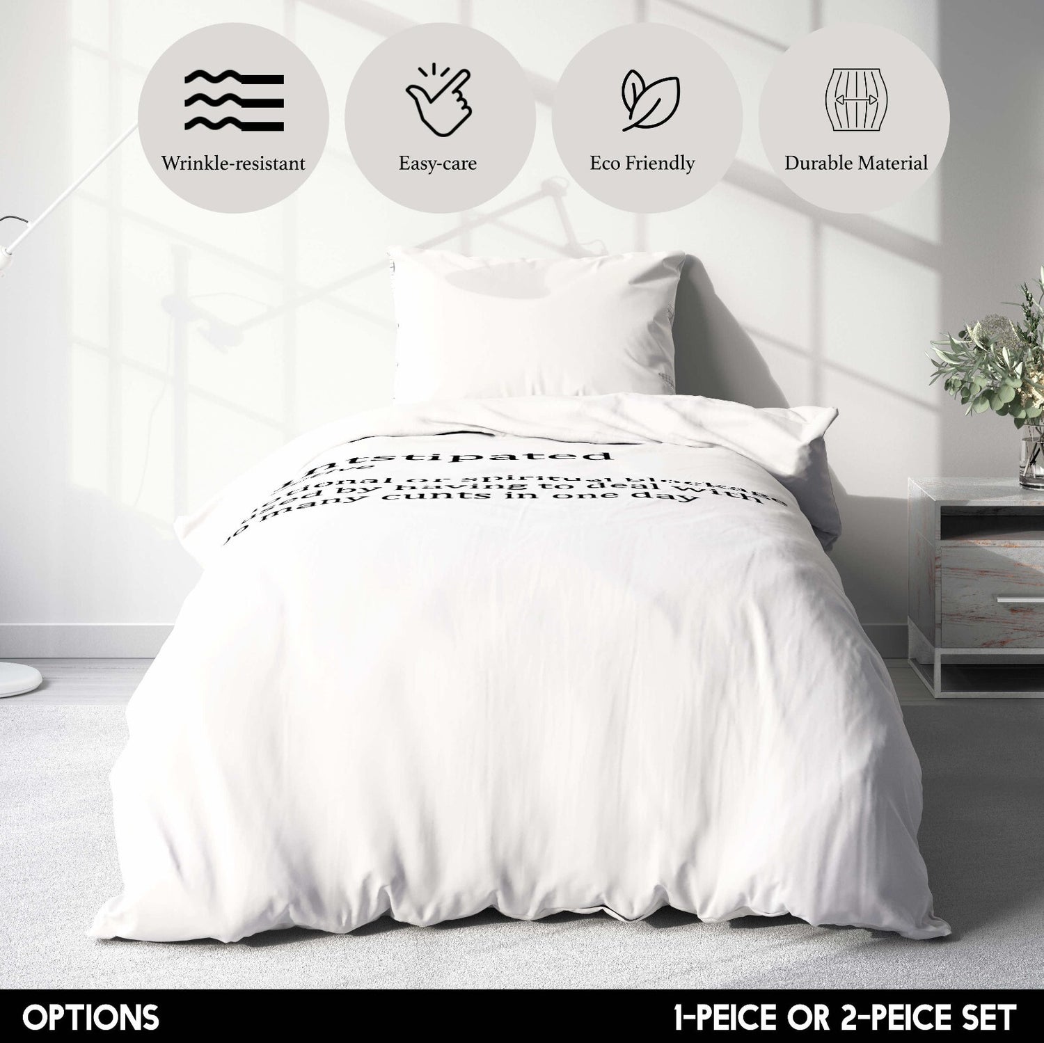 C*nstipated Rude Funny Custom Colour Soft Single Size Novelty Bed Duvet Cover