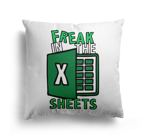 Freak In The Sheets Custom Colour Rude Funny Novelty Square Filled Cushion Decor