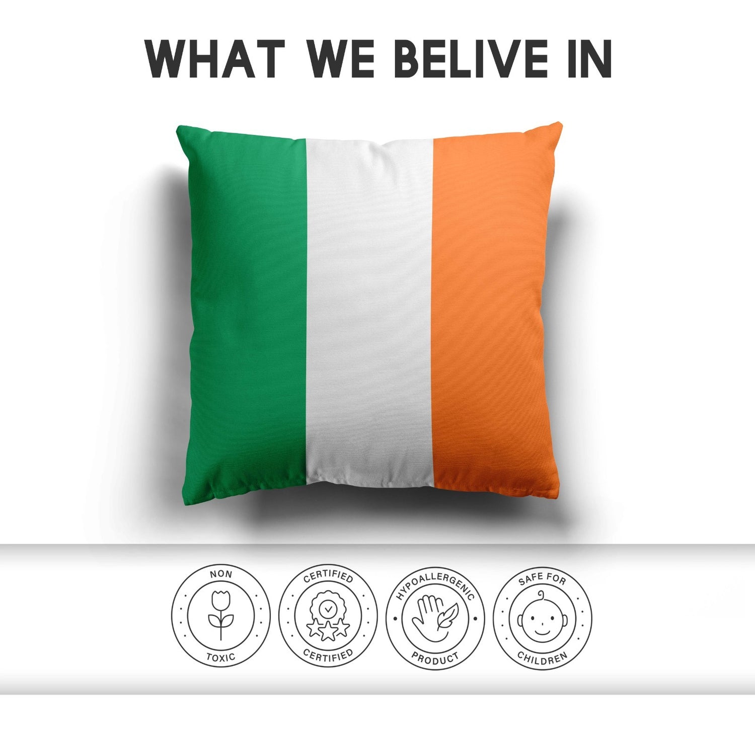 Irish Flag Ireland Cross Soft Square Filled Cushion Decorative Throw Gift