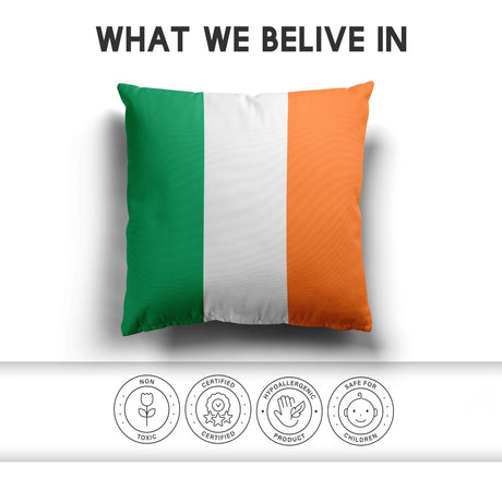 Irish Flag Ireland Cross Soft Square Filled Cushion Decorative Throw Gift