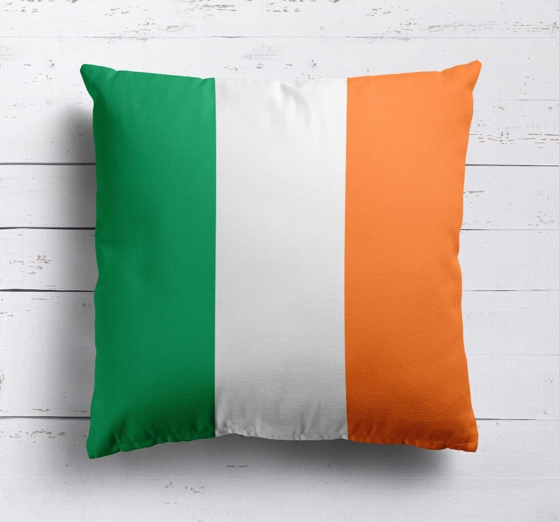 Ireland Flag Irish Tricolour Soft Square Filled Cushion Decorative Throw Gift