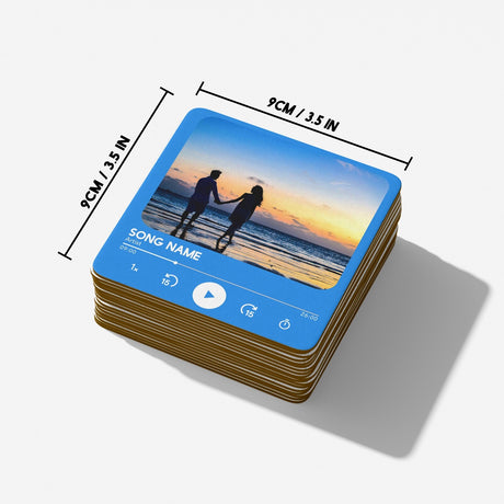 Personalised Music Player Custom Song Image Gift Coffee Tea Mug + Coaster Option