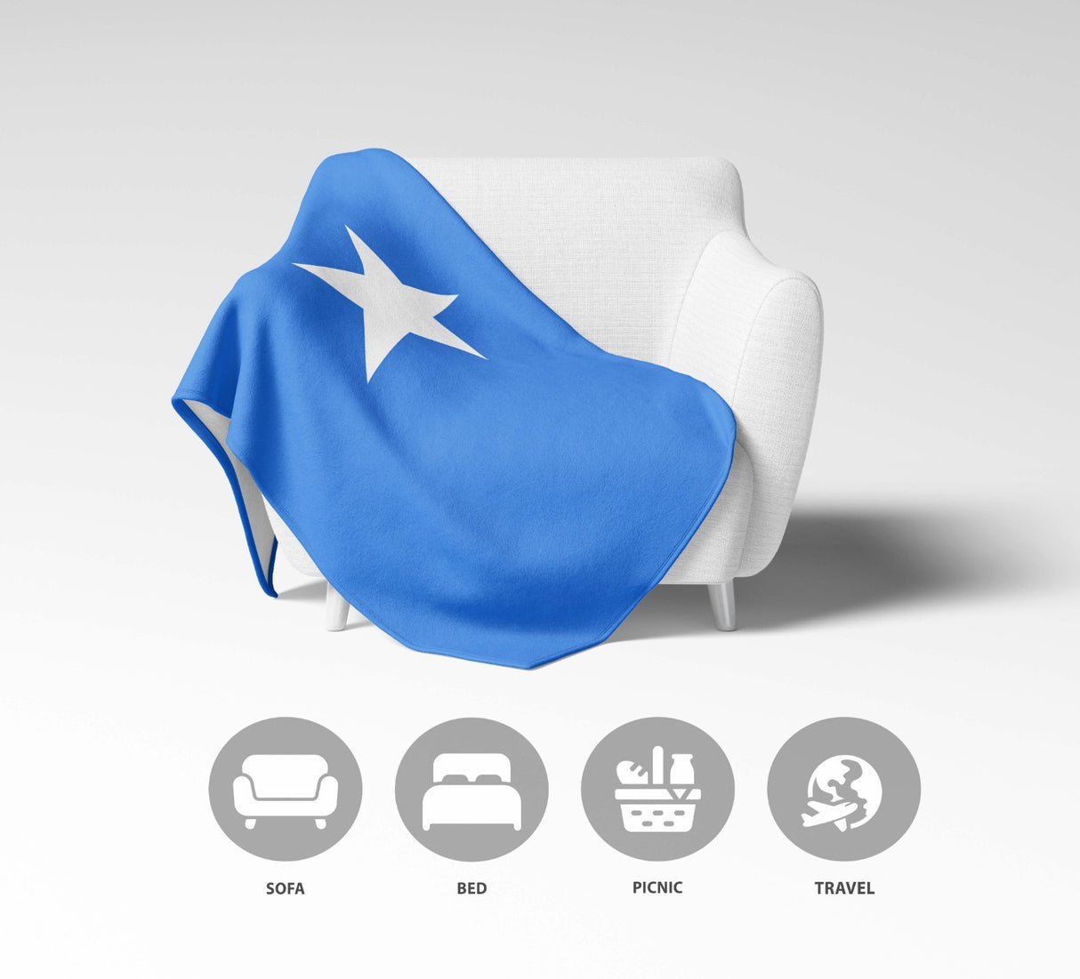 Somalia Flag Fleece Blanket Home Decor Throw Gift Cosy Custom Made Soft Any Size