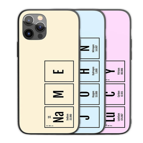 Science Chemistry Alphabet Name Personalised Custom - Printed iPhone Black Case