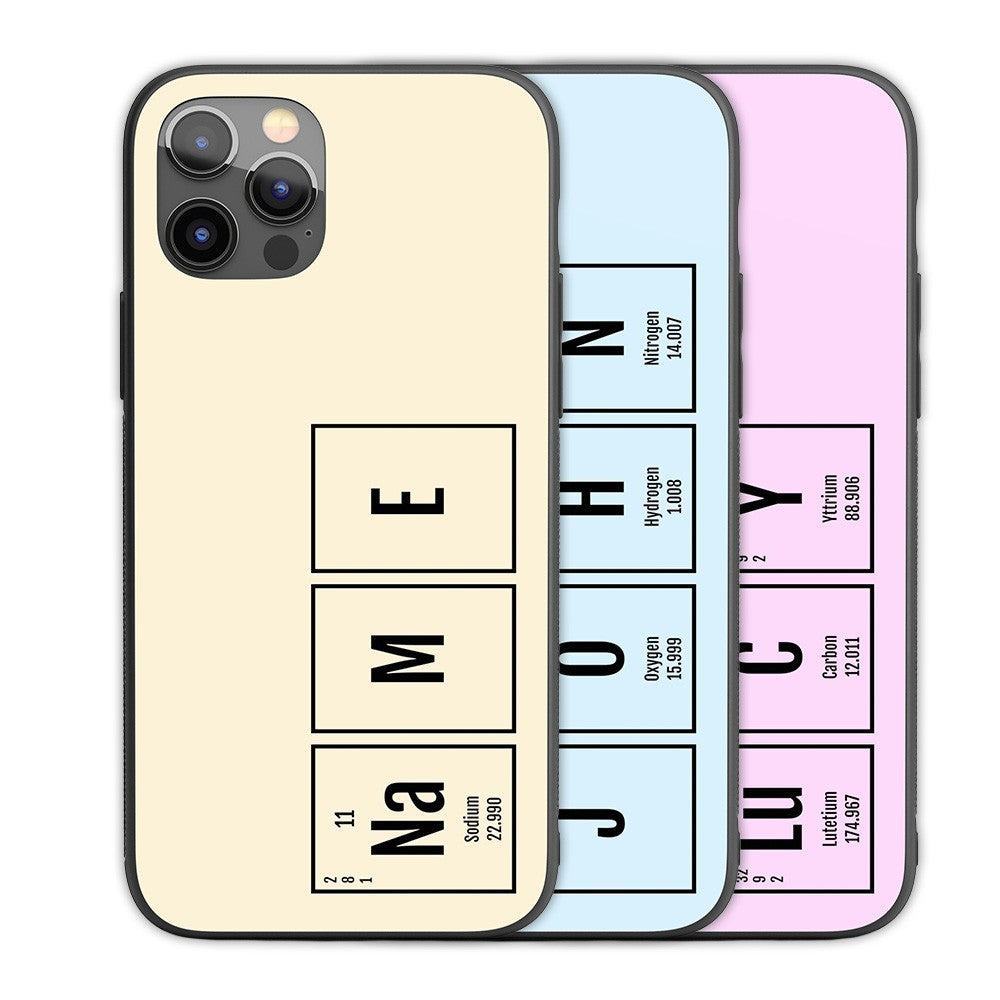 Science Chemistry Alphabet Name Personalised Custom - Printed iPhone Black Case