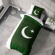Pakistan Flag Custom Design Single Size Bed Duvet Cover Quilt + Pillowcase Set