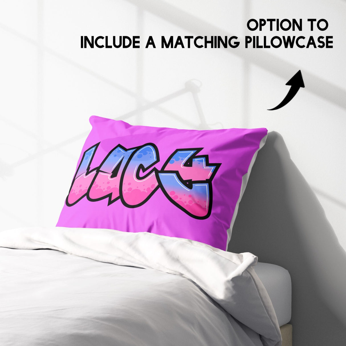 Personalised Any Name Urban Graffiti Soft Single Size Novelty Bed Duvet Cover