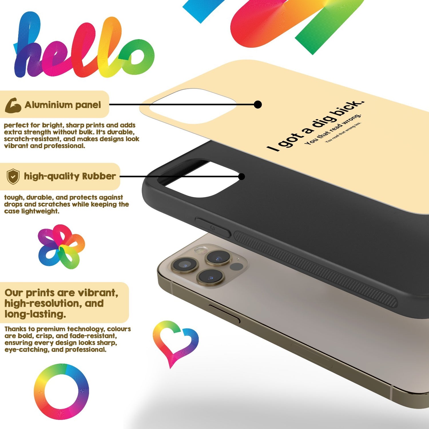 I Got A Dig Bick Personalised Custom Rude Funny Joke Printed iPhone Black Case