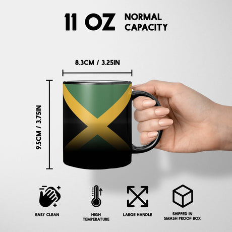 Jamaican Flag Design - Gift Heat Sensitive Magic Colour Changing Mug Novelty Cup