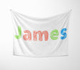 Personalised Name Colourful Retro Novelty Soft Fleece Mink Blanket Gift Decor