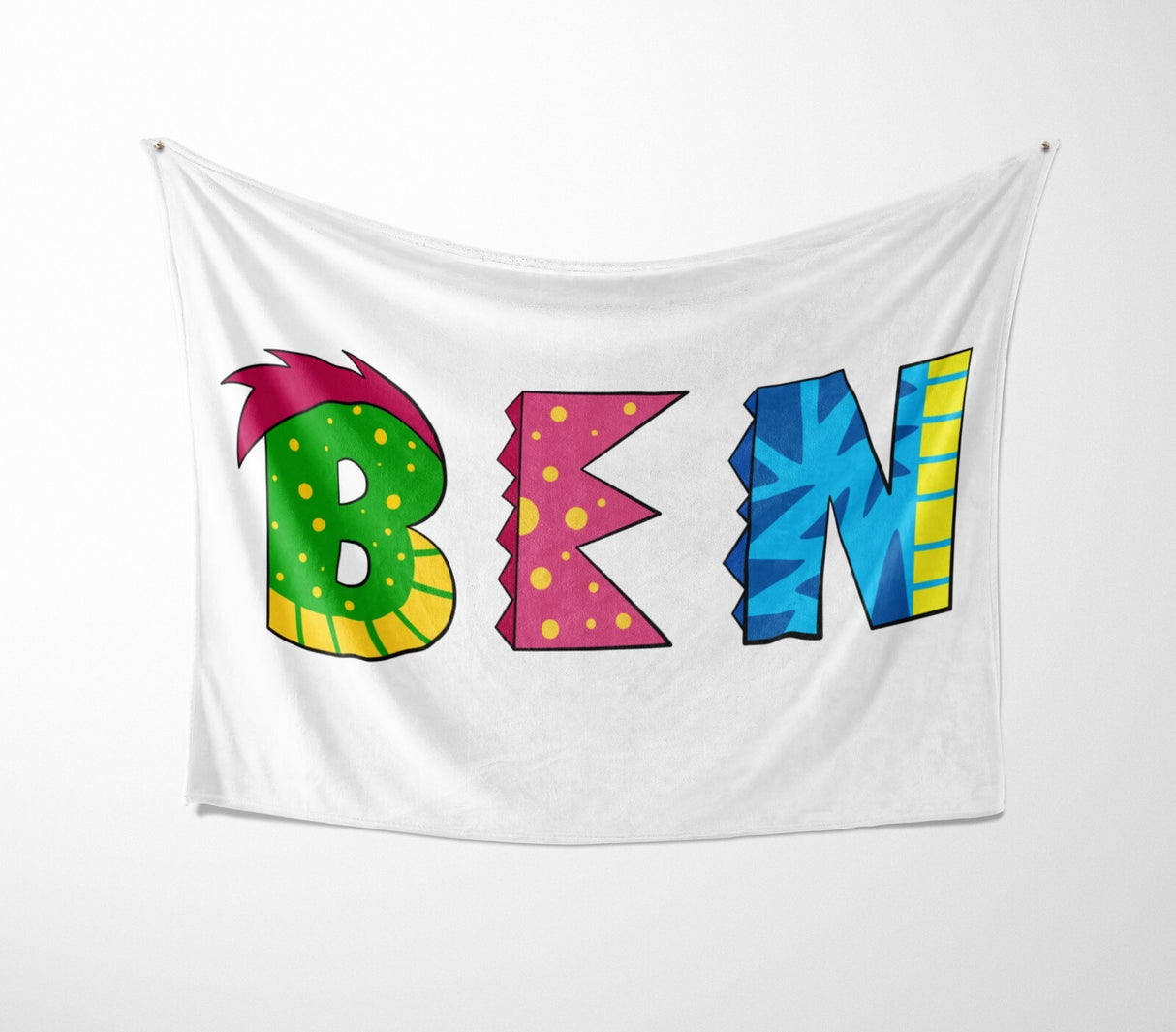 Personalised Name Dinosaur Alphabet Novelty Soft Fleece Mink Blanket Gift Decor