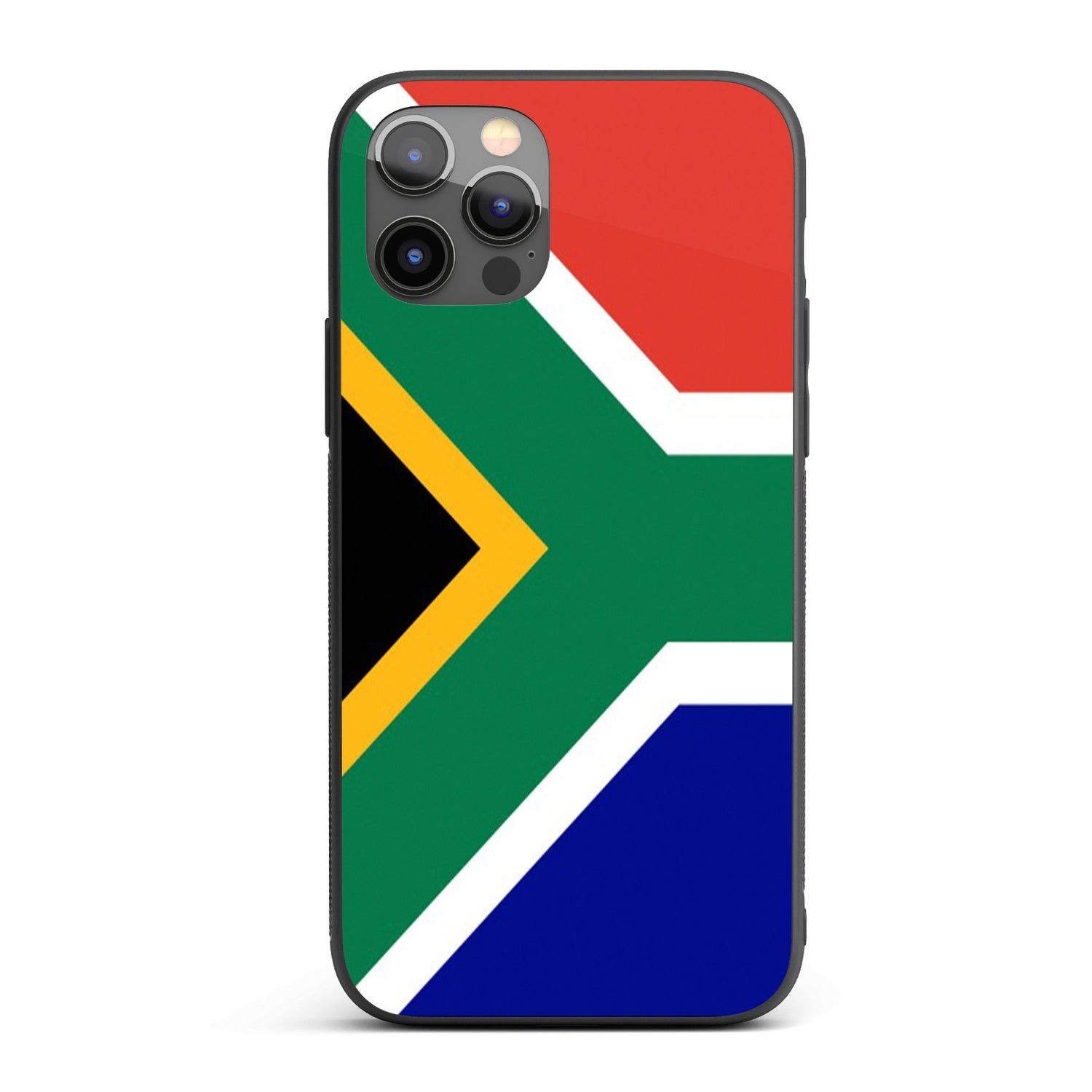 South Africa Flag SA Printed iPhone Case Black TPU Cover Protector Custom Gift