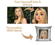 Personalise Yourself Cartoon Character Sequin Magic Cushion + Pillow Kids