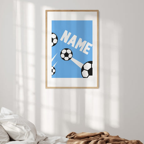 Personalised Custom Name Football Strik Wall Art Poster Quantity Print Decor