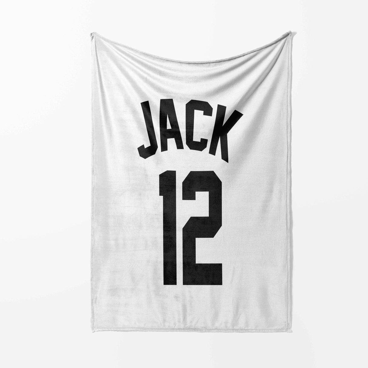 Personalised Any Name Football Basketball Jersey Text Soft Fleece Mink Blanket