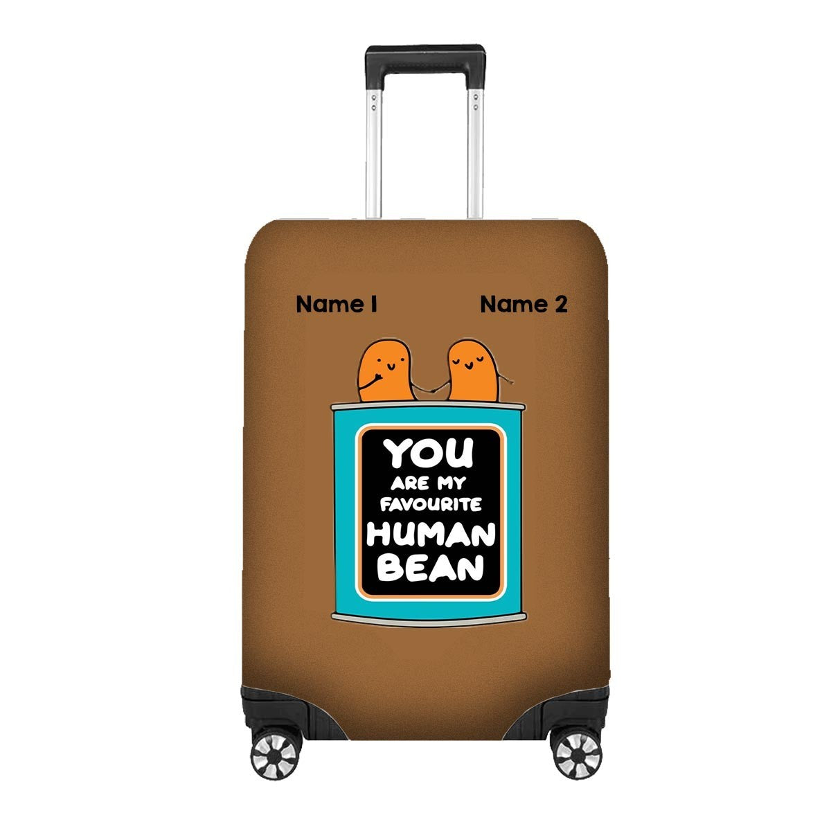 You Are My Favourite Human Bean Luggage Cover Personalise Suitcase Protect Gift