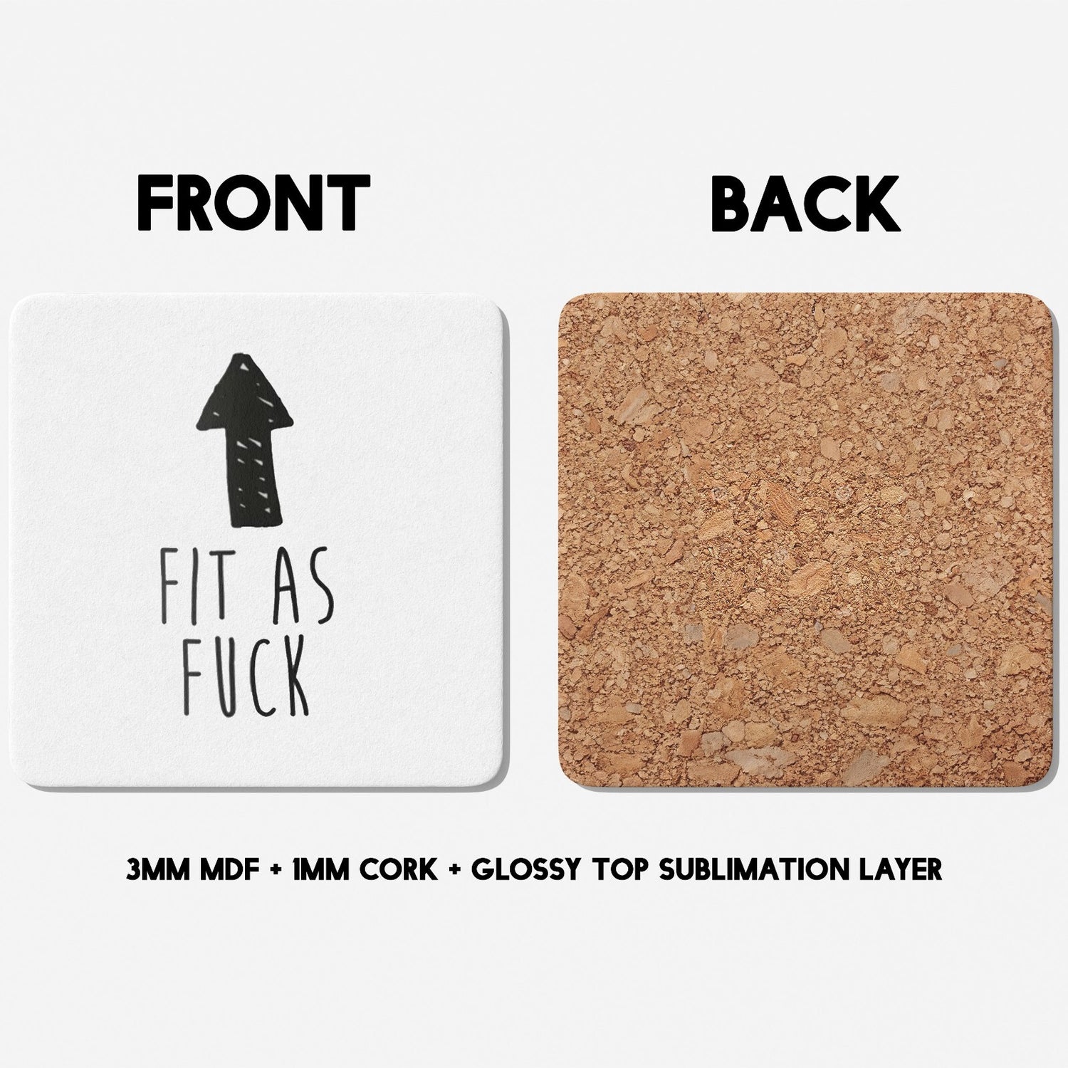 Fit As F*ck Rude Cheeky Funny Gift Coffee Tea Mug + Coaster Option For Him Her