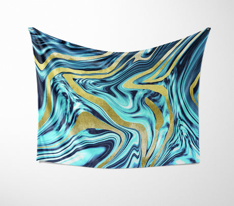 Liquid Marble Abstract  Custom Design Novelty Fleece Mink Blanket Throw Gift