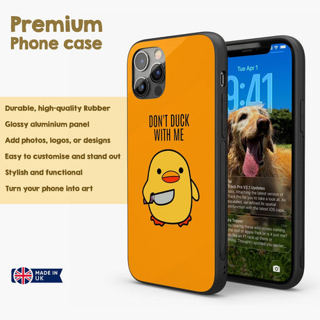 Don't Duck With Me Funny - Personalised Custom Cover - Printed iPhone Black Case