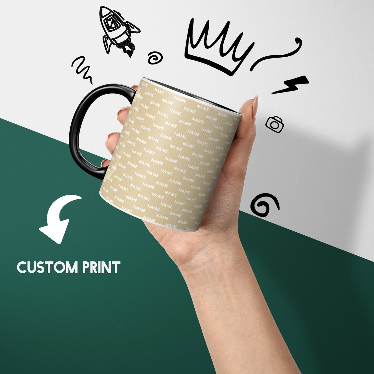 Personalised Custom Name Heat Sensitive Magic Colour Changing Mug Novelty Cup