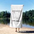My Favourite Cardio Custom Coloured Cheeky Funny Naughty Beach Bath Sheet Towel