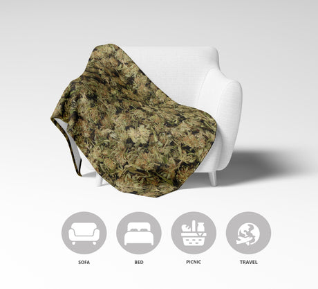 Weed Bag Funny Prank Cheeky Novelty Joke Soft Warm Fleece Blanket Throw Decor