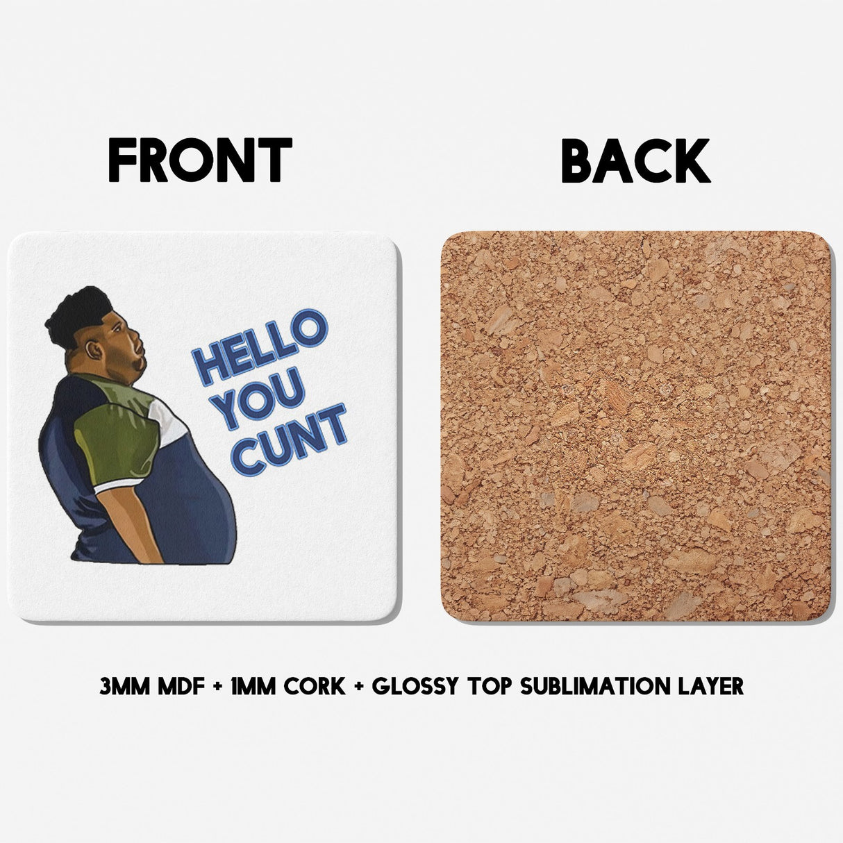 Harvey Hello You C*nt Rude Cheeky Gift Coffee Tea Mug + Coaster Option Him/Her