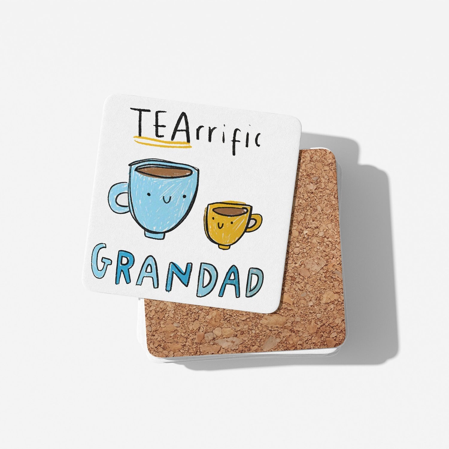 Personalised Text Teariffic Novelty Printed Coffee Tea Mug Coaster Gift Him Her