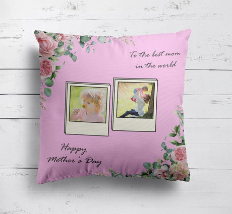 Upload Your Own Photos Mother's Day Novelty Memory Square Filled Cushion Gift