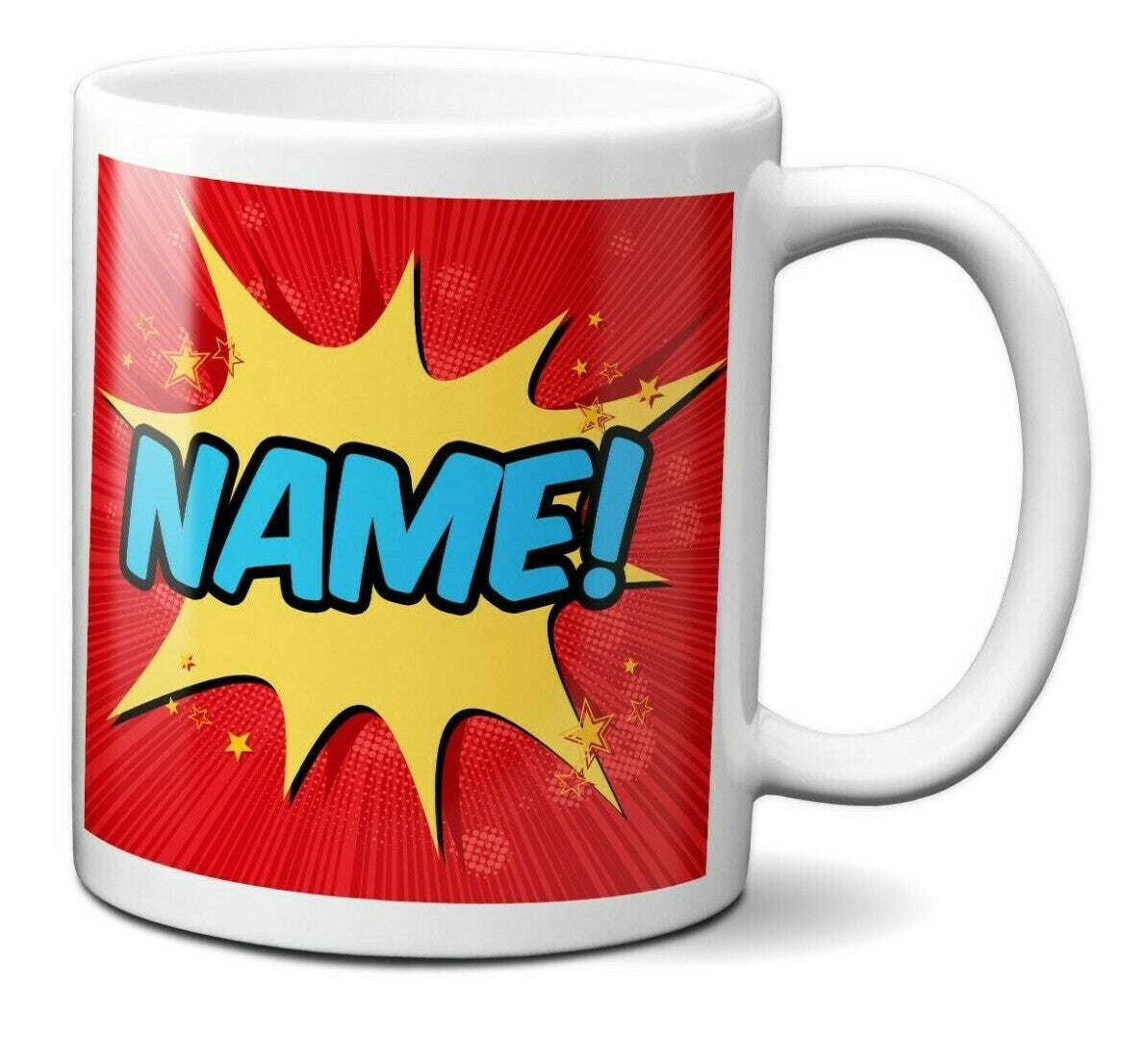 Personalised Comic Style Superhero Children Coffee Tea Mug Gift 11oz Ceramic