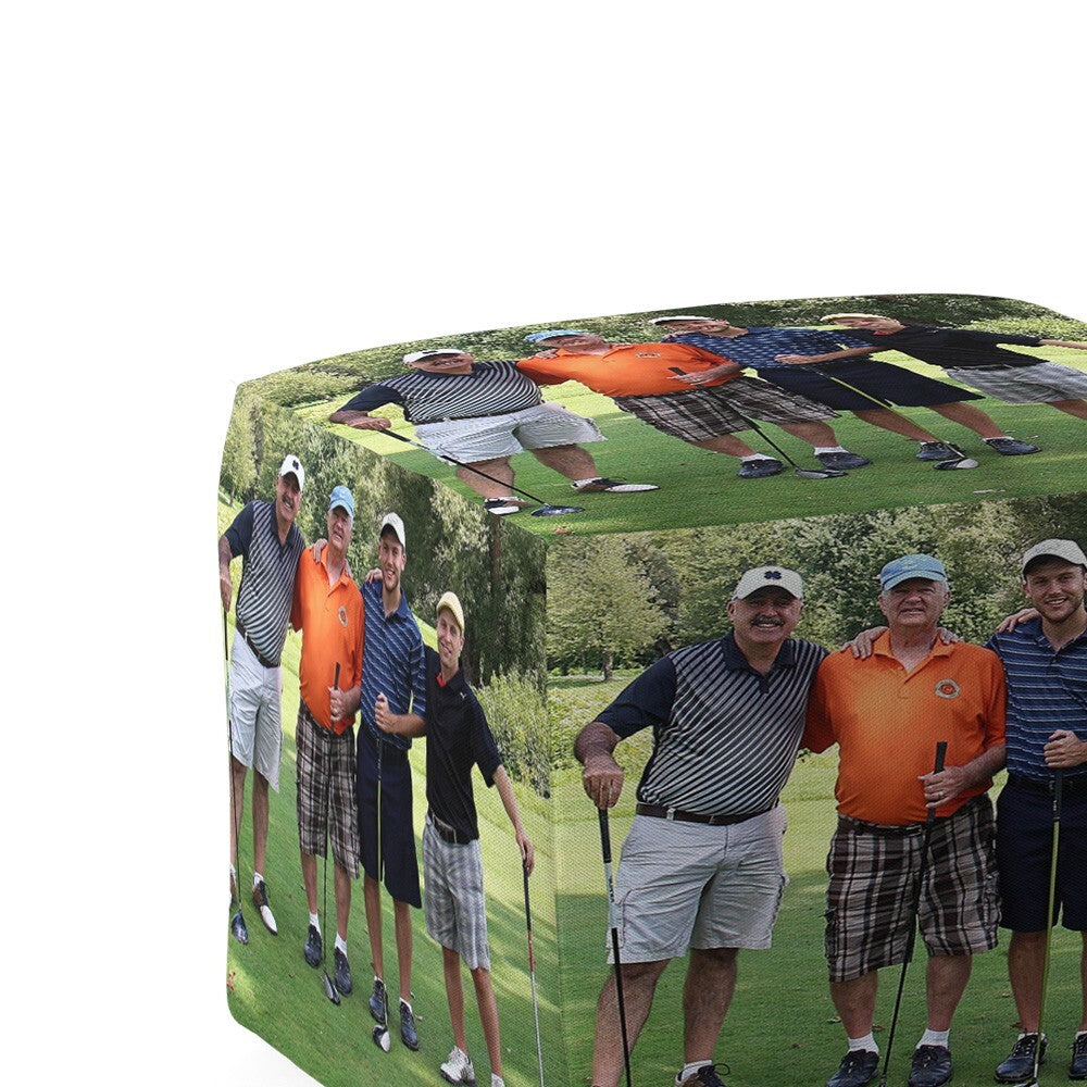 Upload Your Own Photo Novelty Custom Ottoman Filled Pouffe Inc Washable Cover