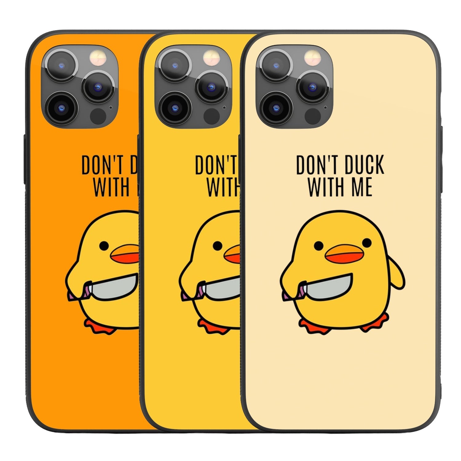 Don't Duck With Me Funny - Personalised Custom Cover - Printed iPhone Black Case