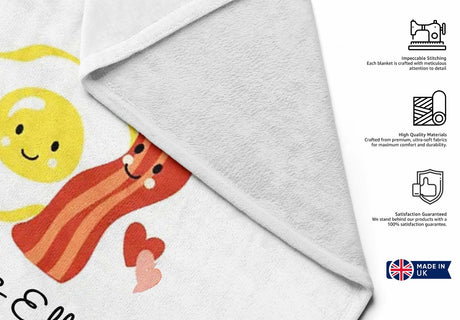 We Go Together Like Eggs + Bacon Personalised Name Custom Beach Bath Sheet Towel