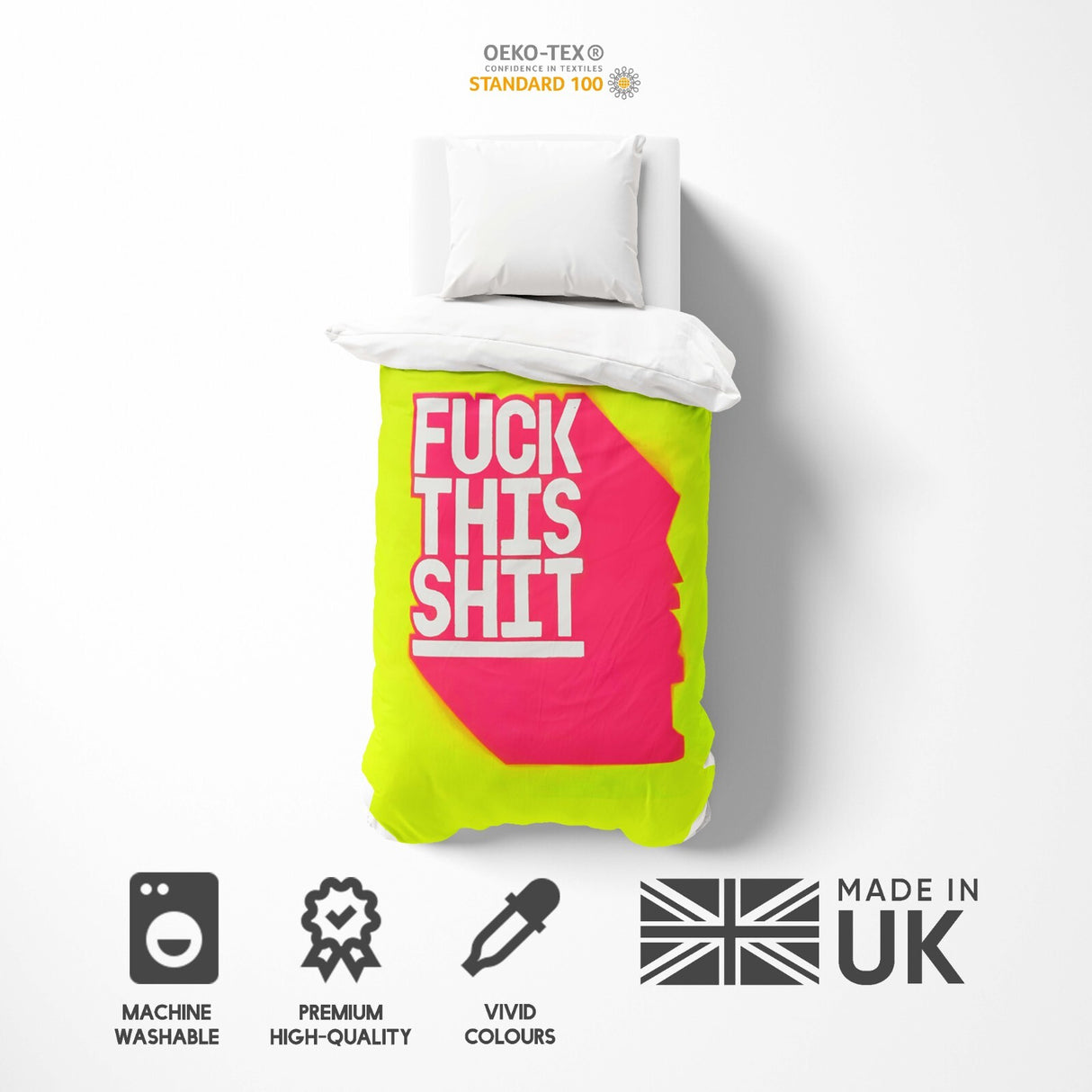 F*ck this Sh*t Rude Funny Custom Colour Soft Single Size Novelty Bed Duvet Cover